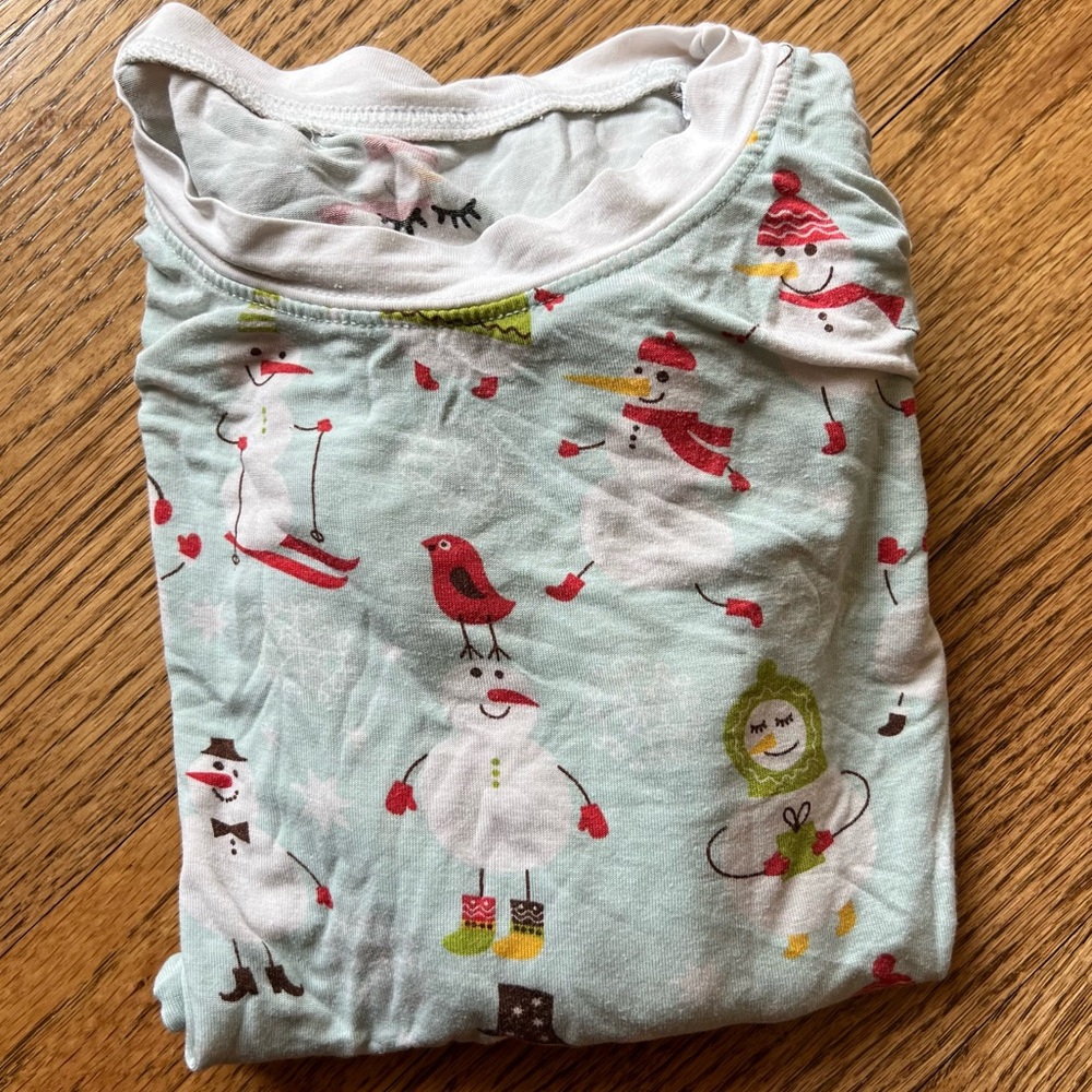 🆕 Little Sleepies Snowman bamboo pajama set size 5/6
